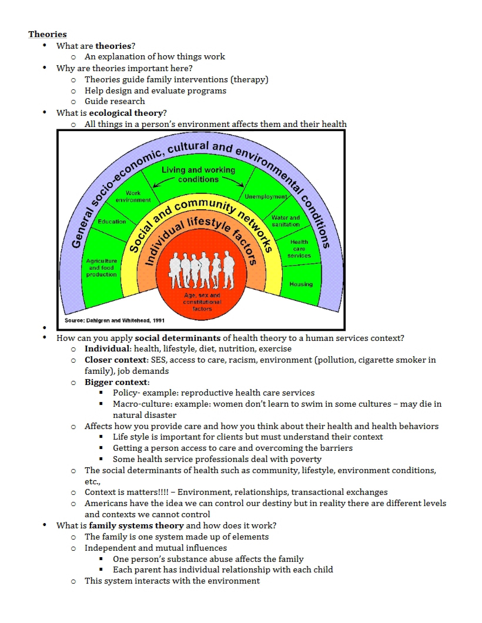 Human Service Theories