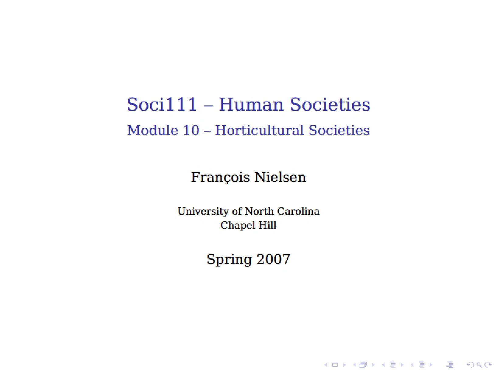 Horticultural Societies (Module 10)