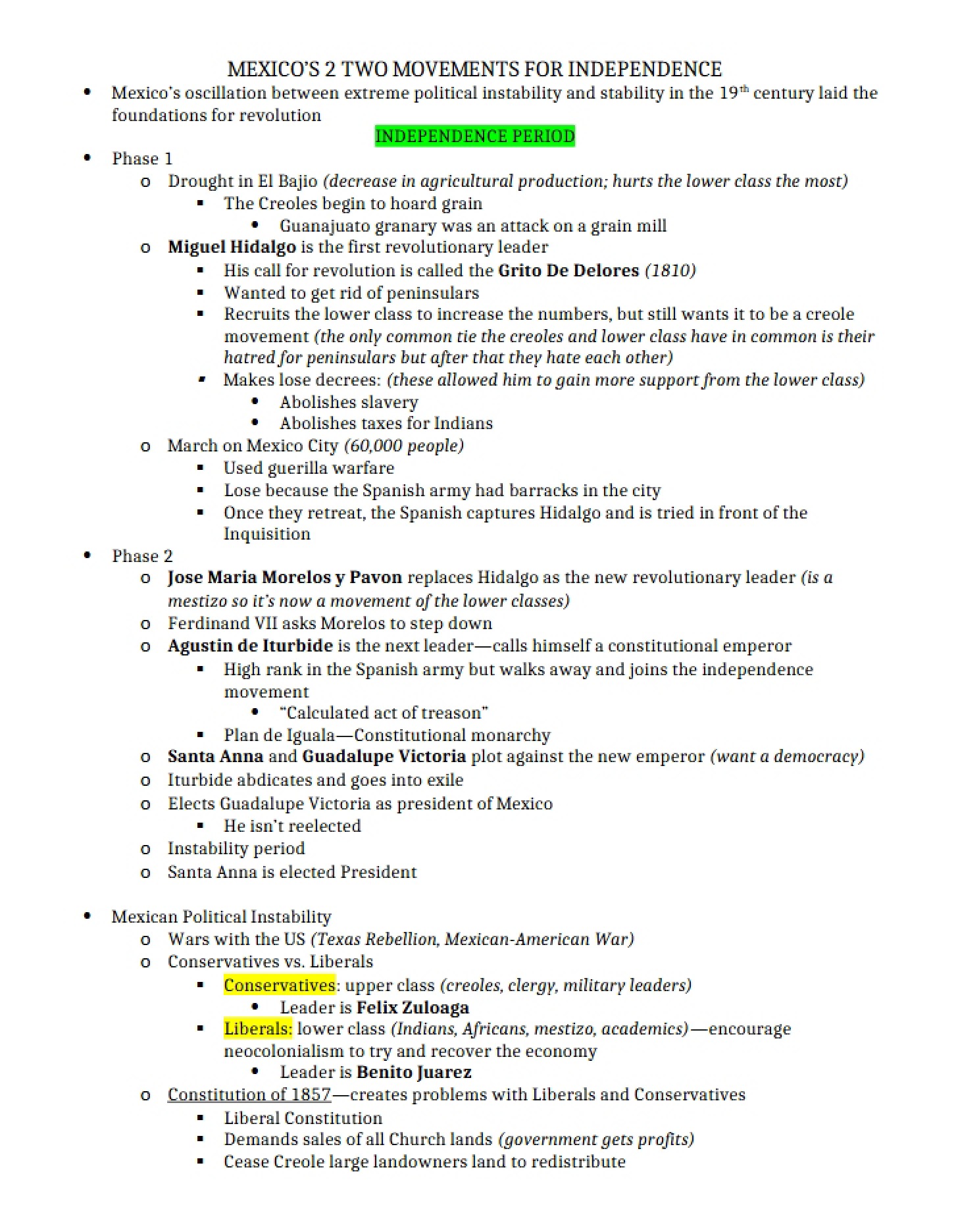 Historical Concepts Review Pack