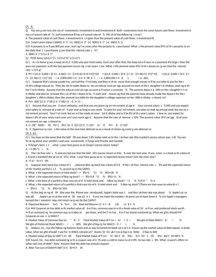 Present Value, Future Value, and Discounting - Investment Analysis