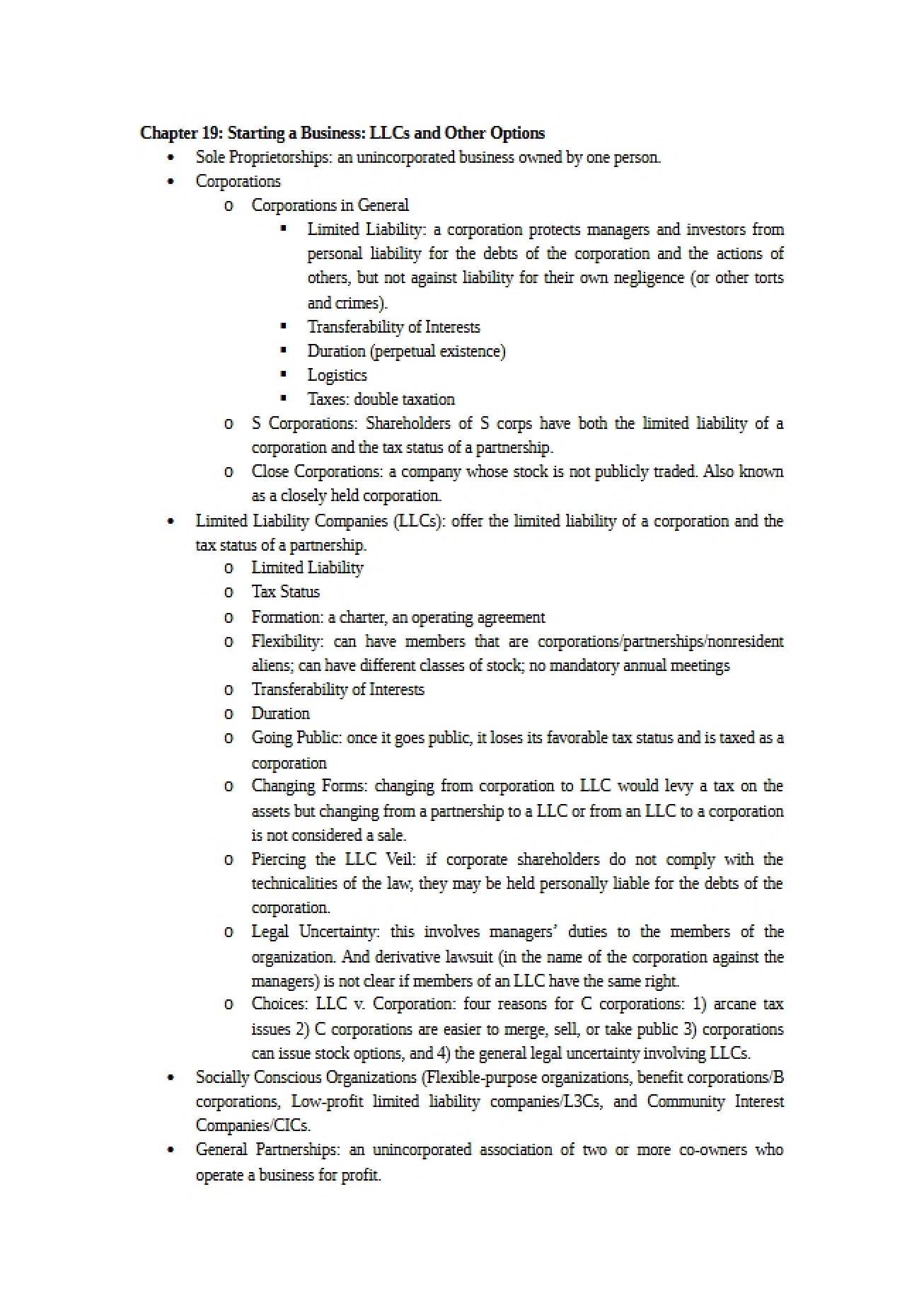 Business Startup Law (Chapter 19)