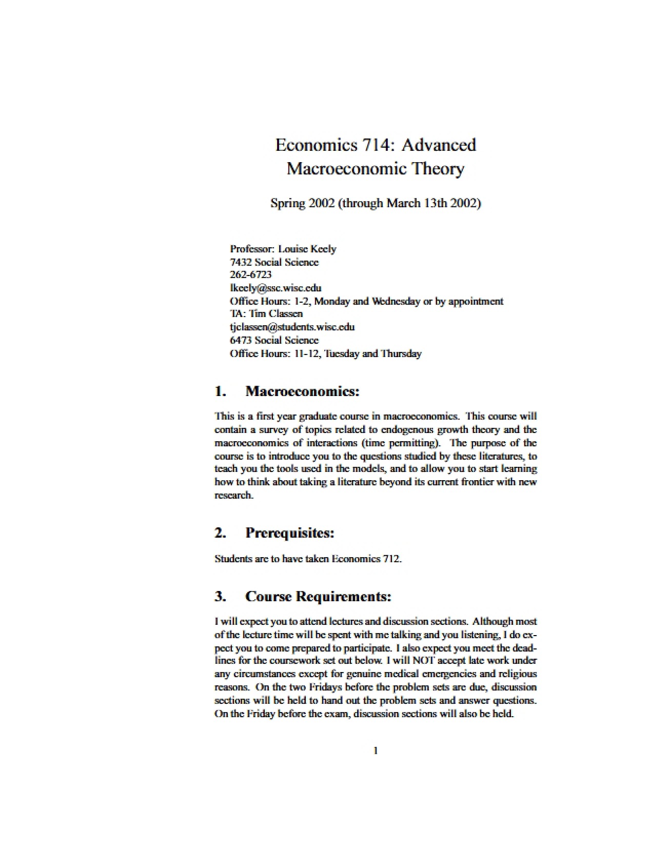 Theory of Advanced Macroeconomics