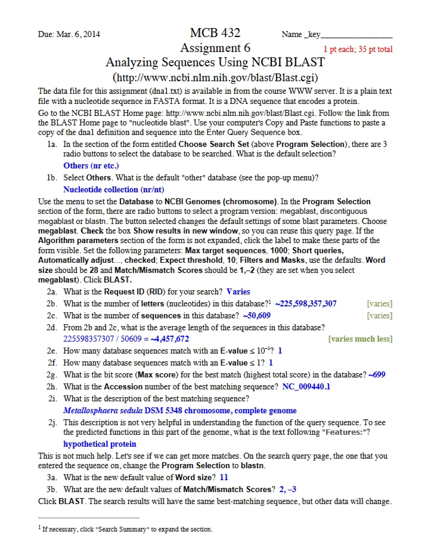 Key for Assignment 06