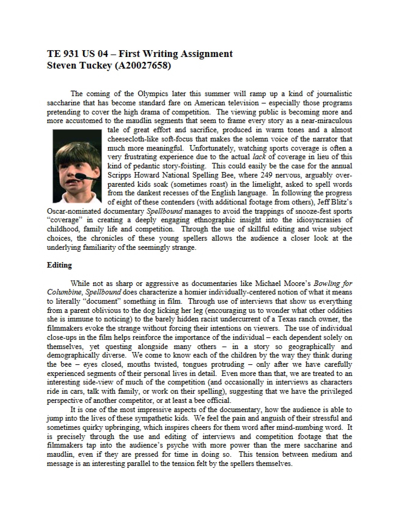Assignment First Writing