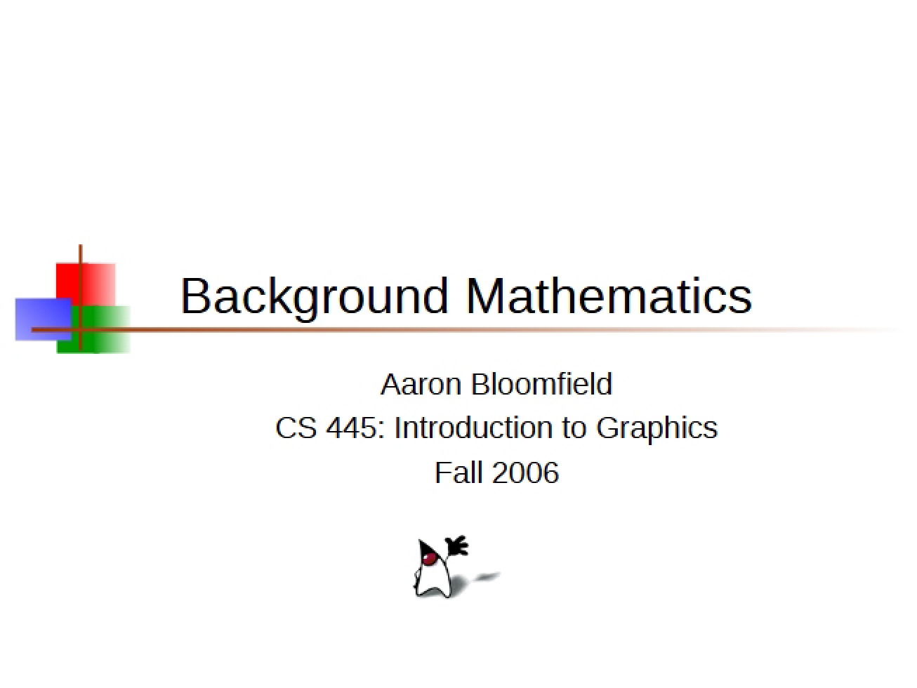 Mathematical Background