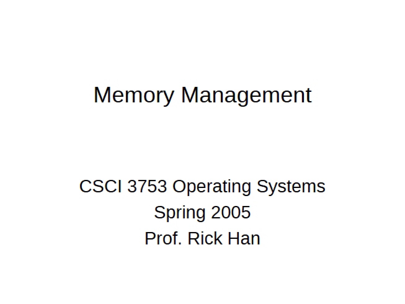 OS Memory Management Principles