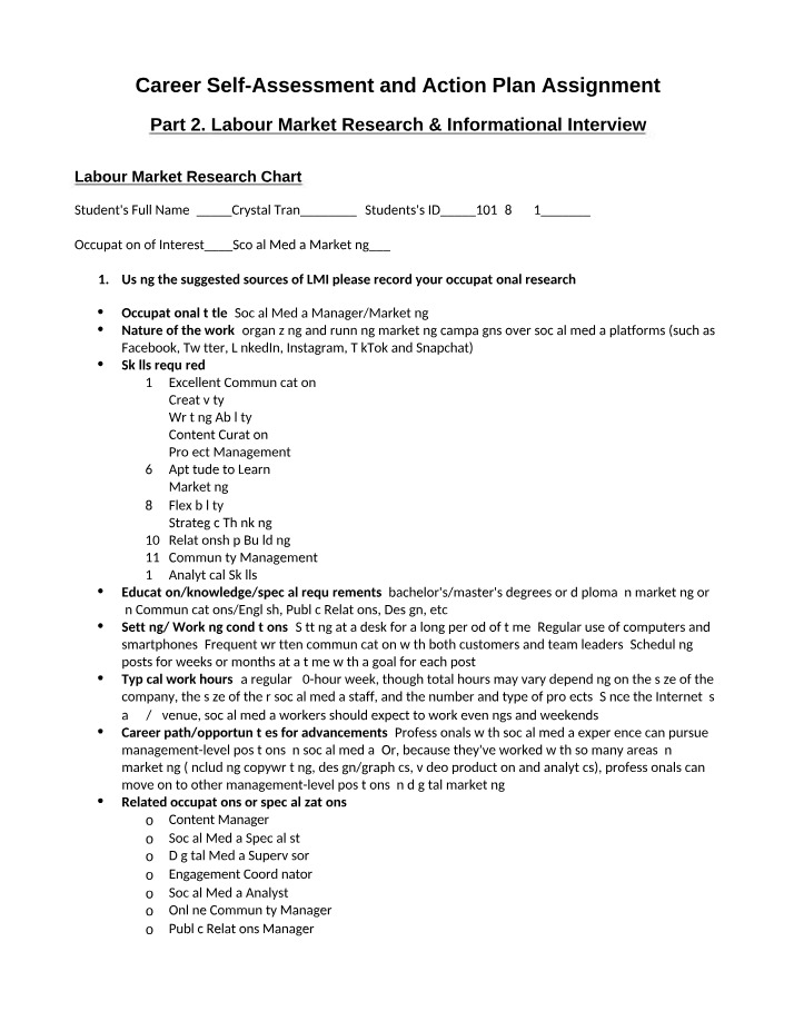 Form for Labour Market Research