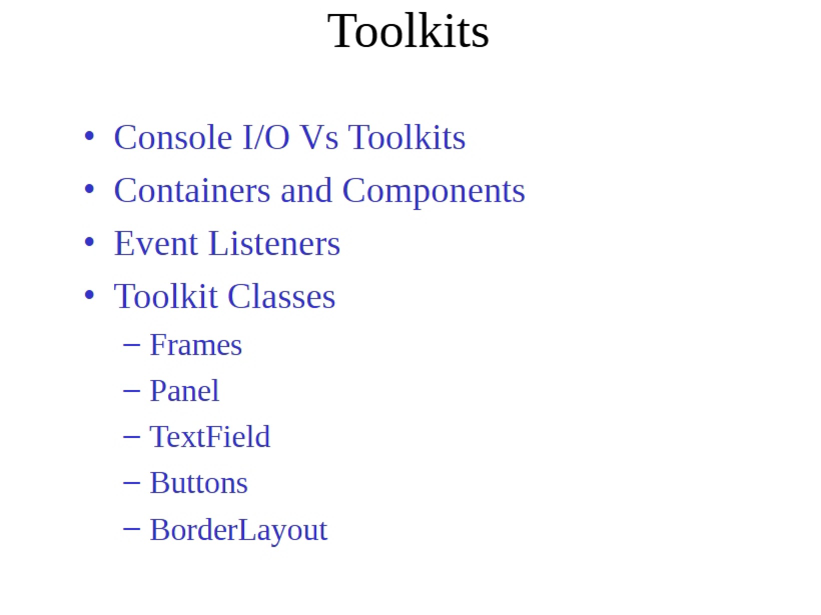 Software Toolkits