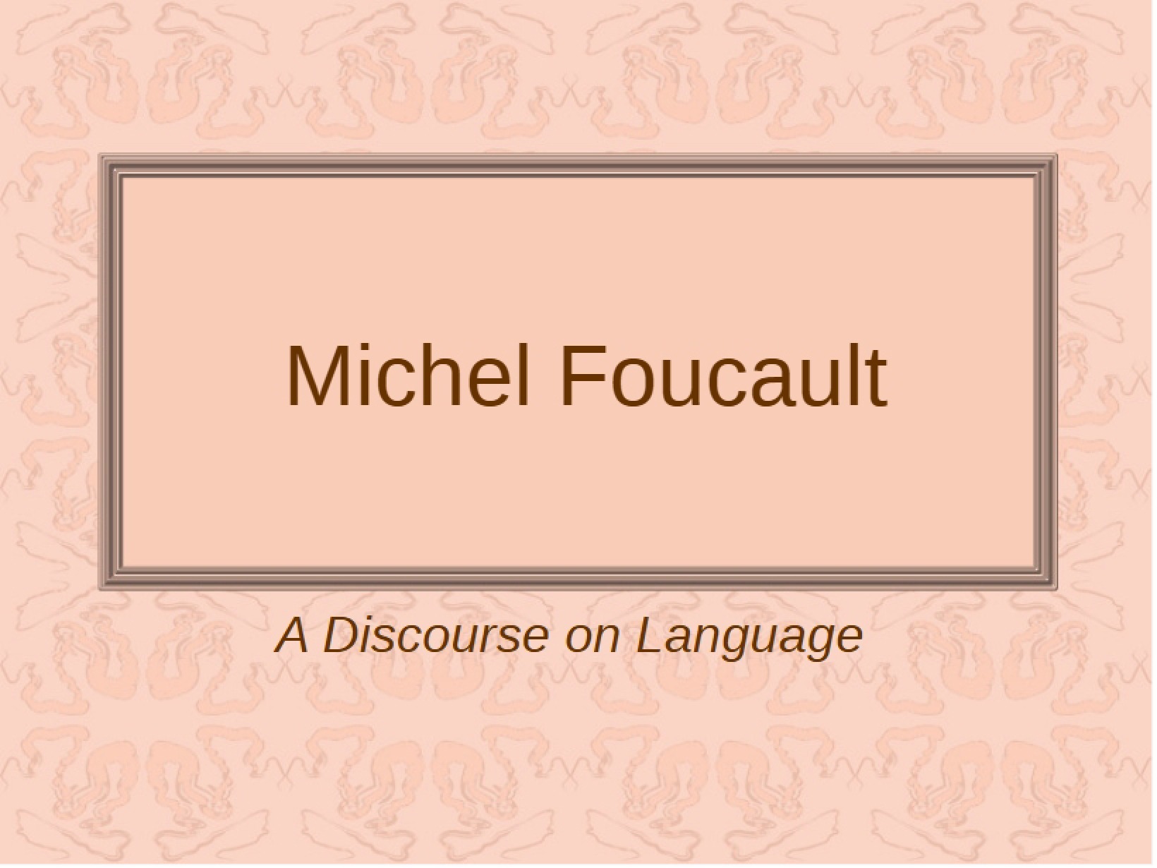 Discourse Regarding Language