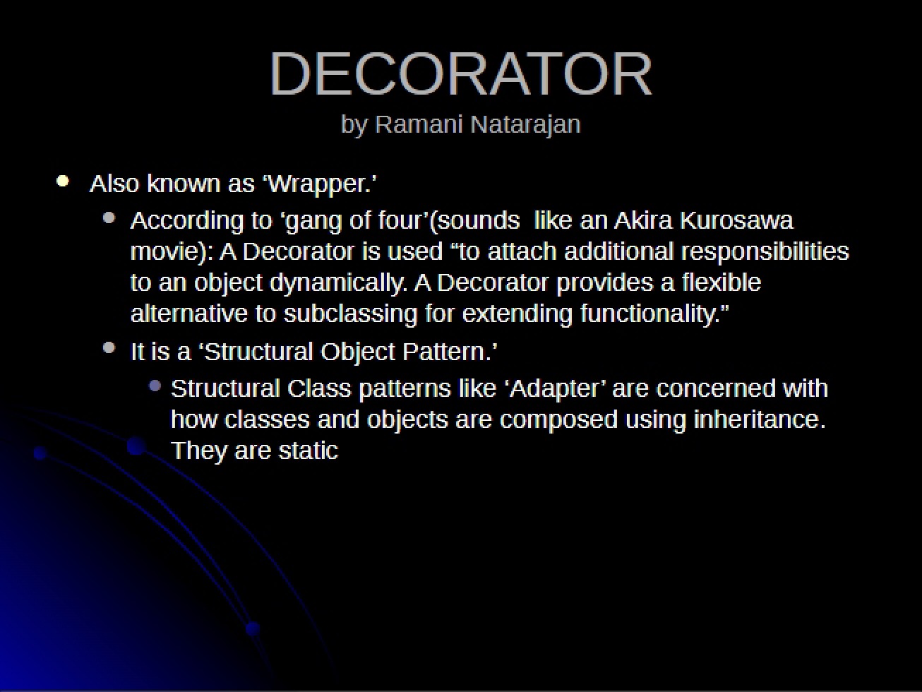 Decorator Pattern in Object-Oriented Architecture