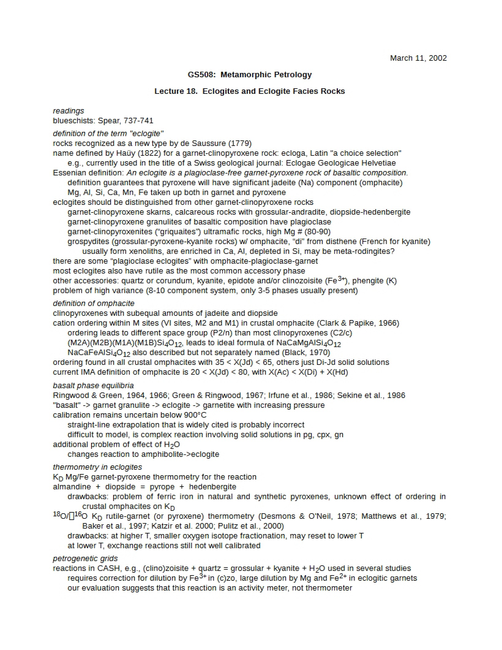 Petrology Study Guide
