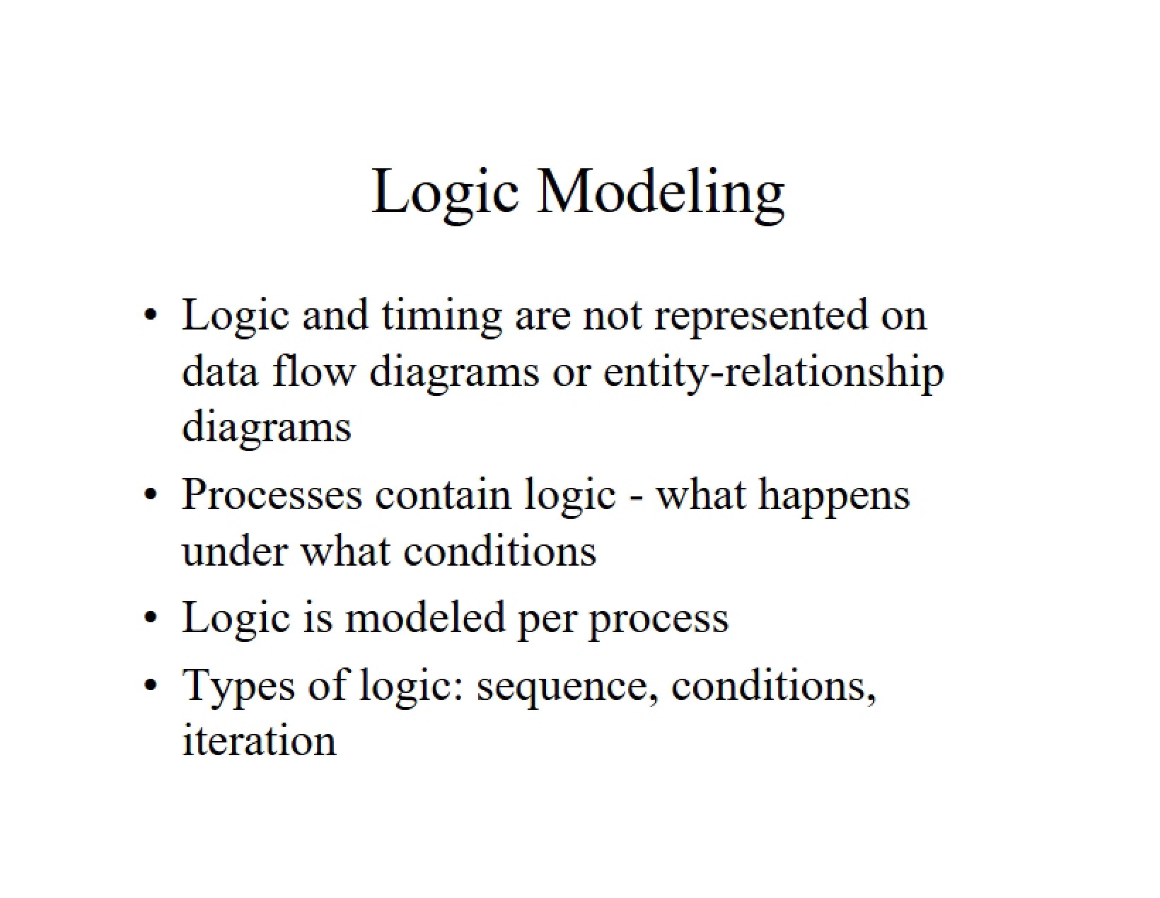 Modeling of Logic