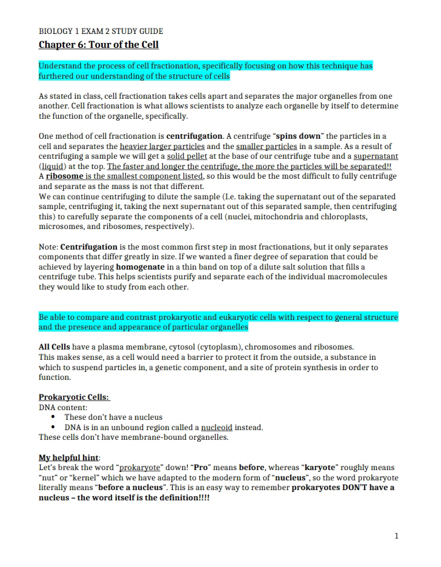 Preparation Framework for the Second Major Test