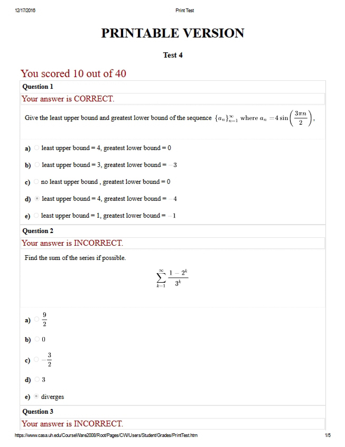 Fourth Test
