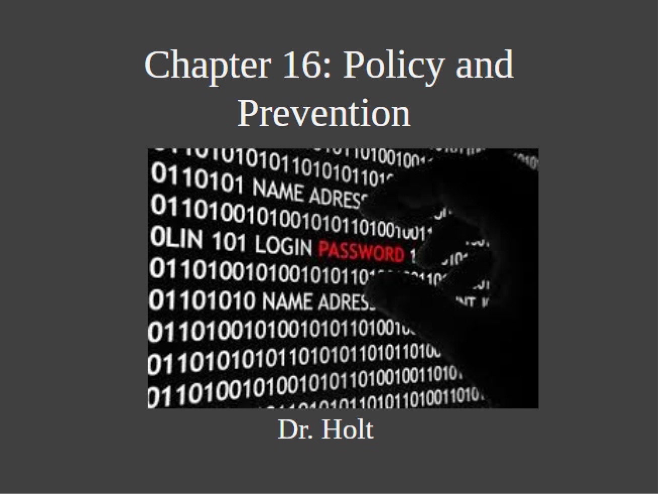 Prevention and Policy Chapter 16