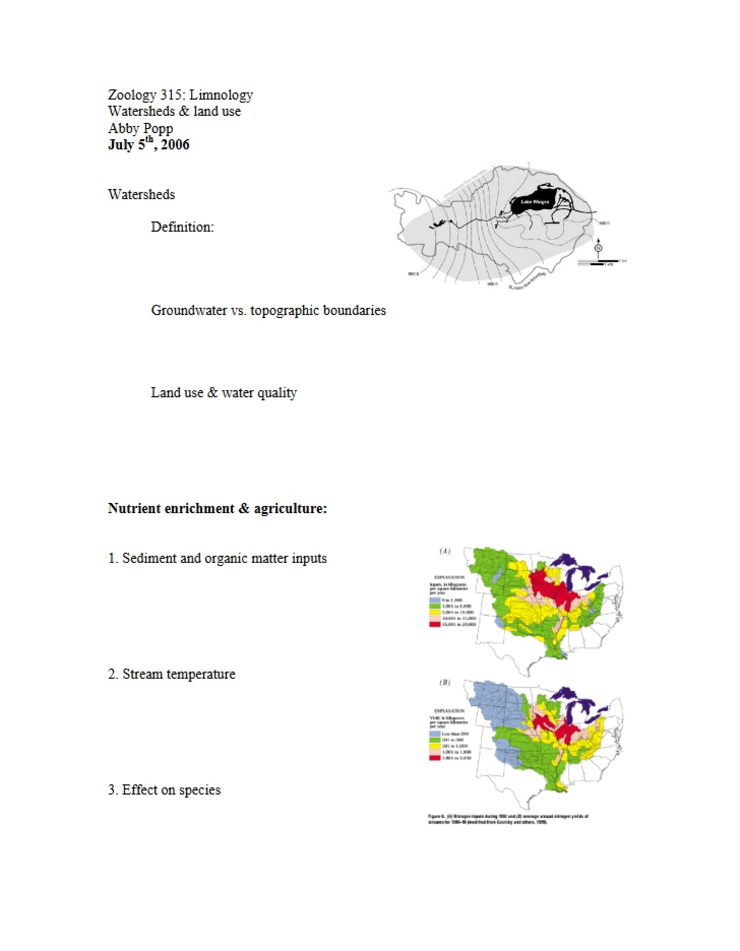 Study of Limnology