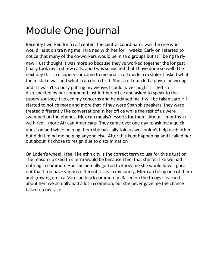 Workplace Experiences of Discrimination and Inequality