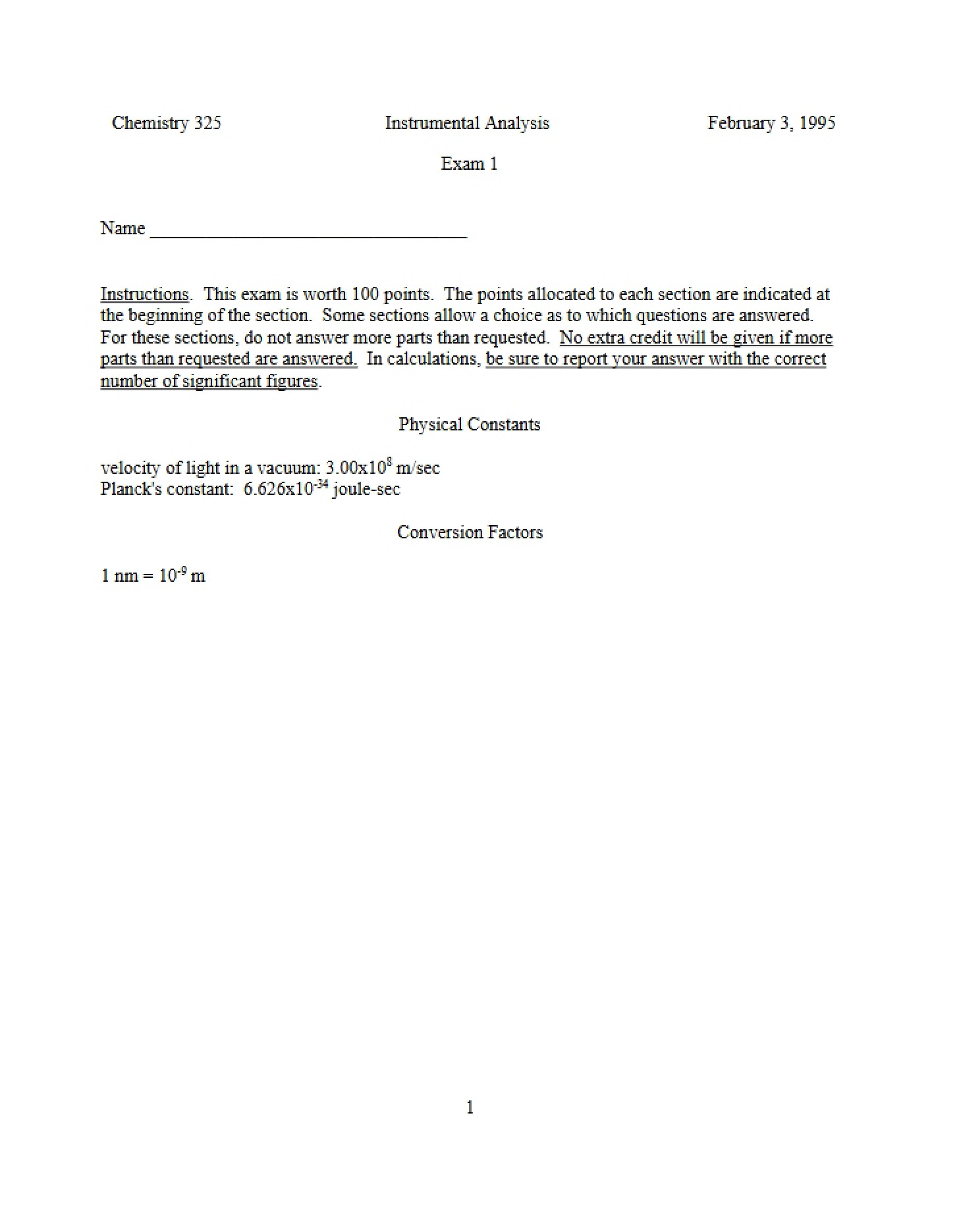 Examination Prep Material