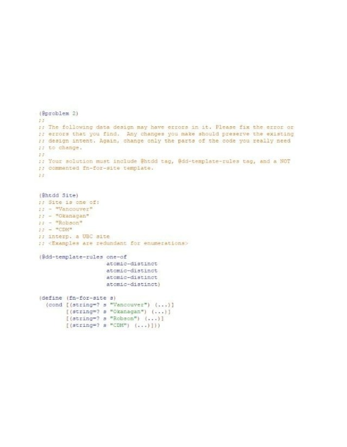 Problem 2 - Fixing Data Design Errors