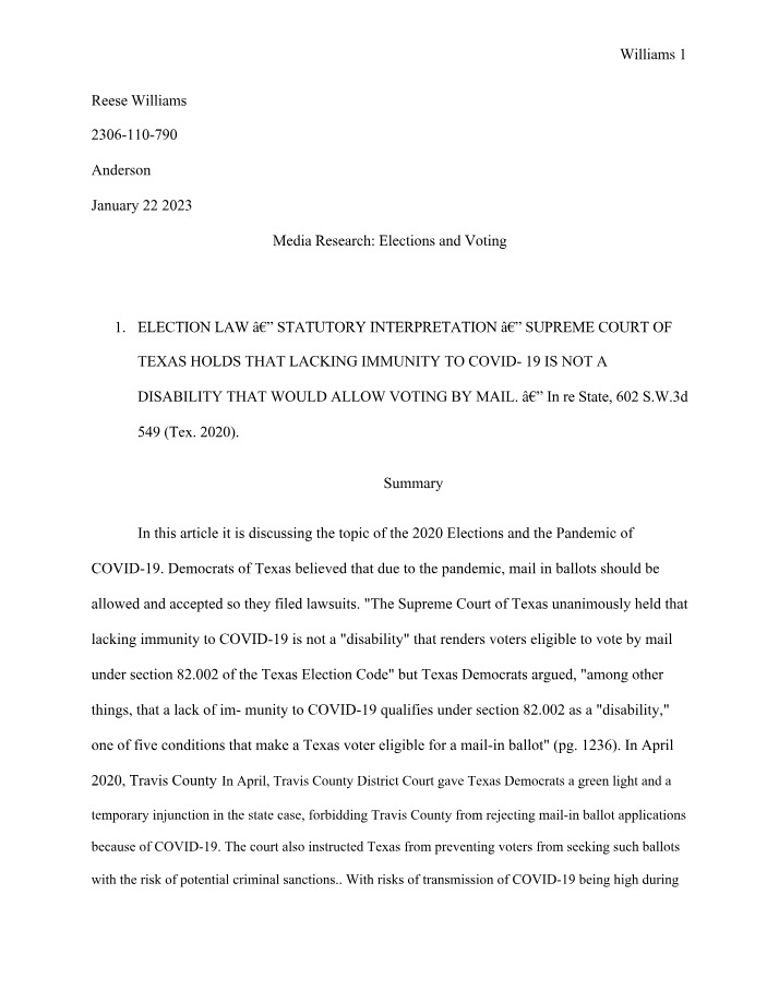 COVID-19 and Voting in the 2020 Elections - Media Research