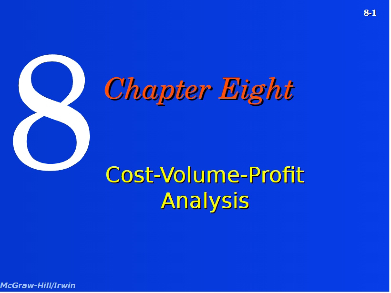 Managerial Accounting Chapter 8