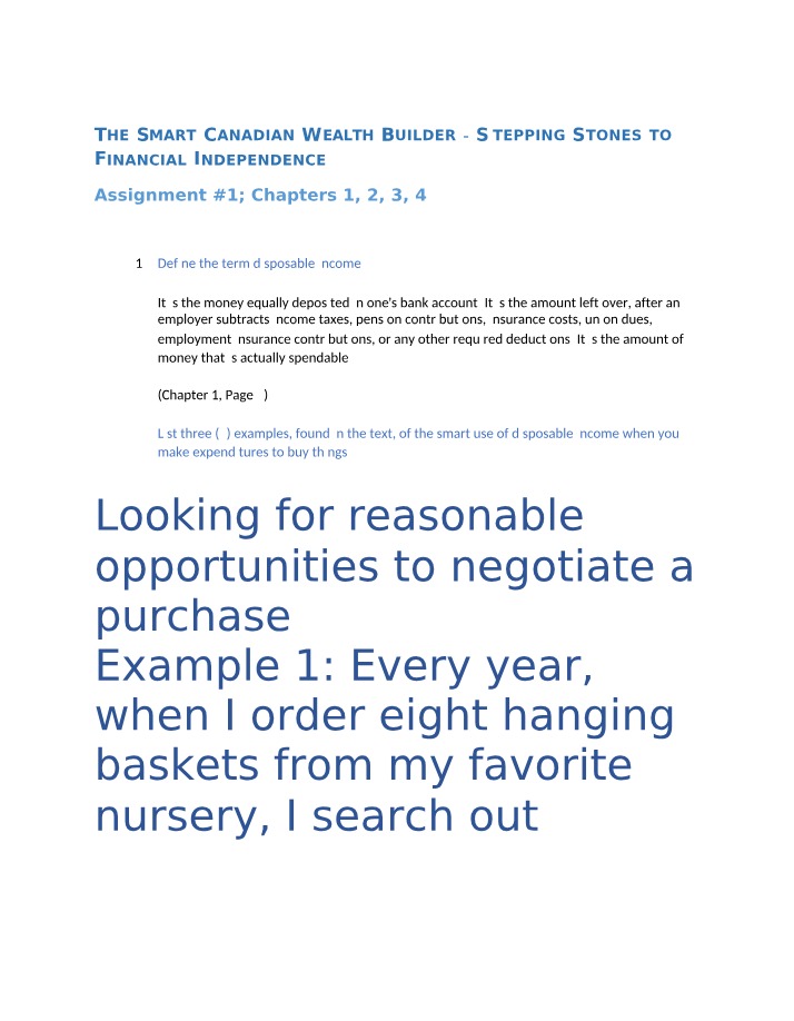 SCWB Review Questions - Assignment 1