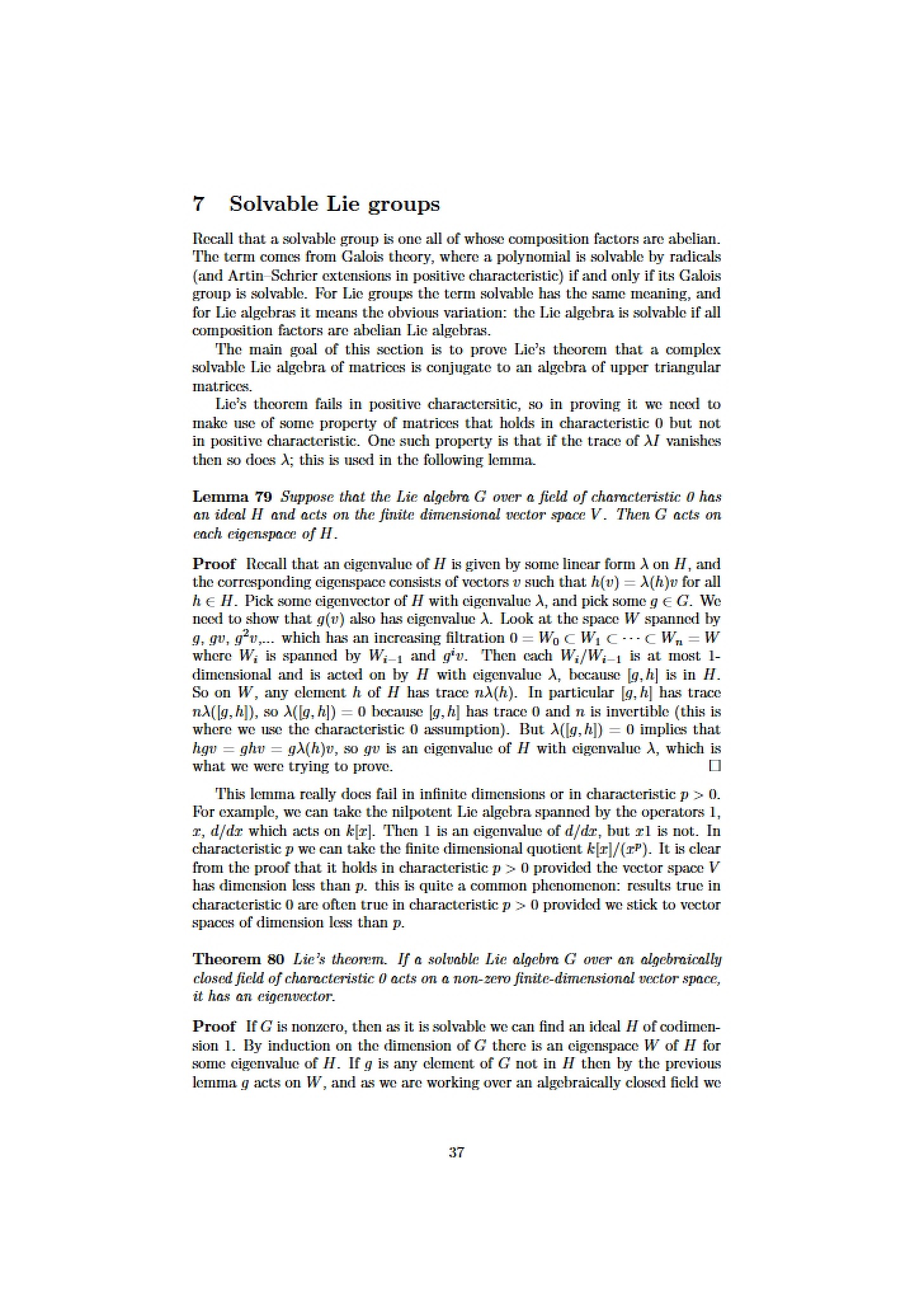 Lie Groups (Solvable)