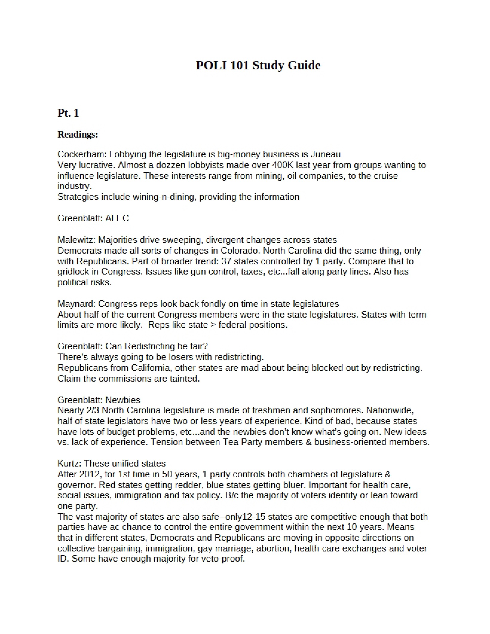 Government Introduction Study Guide