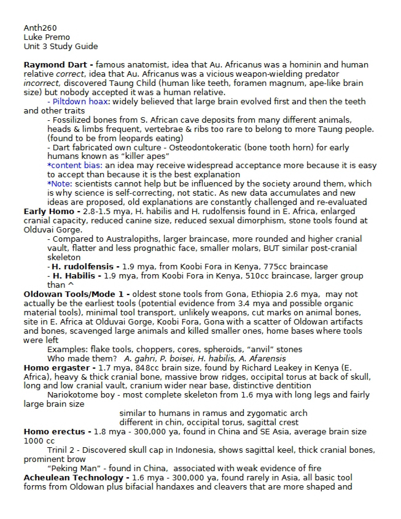 Study Guide Unit 3