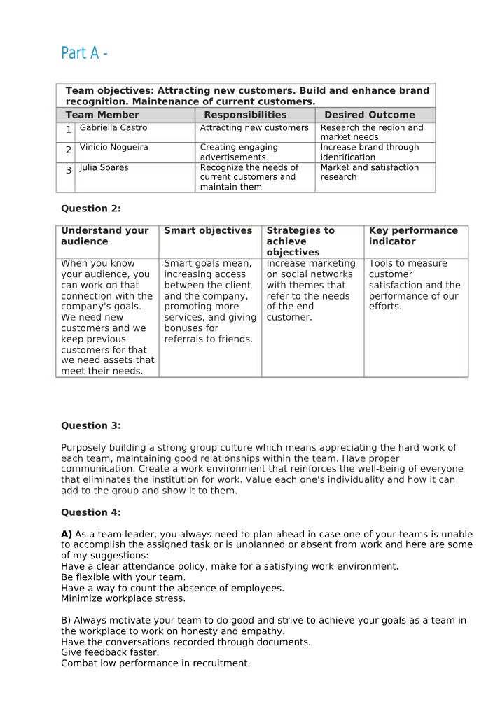 Team Leadership 2 - Assessment 1 (Gabriella Silva Castro)
