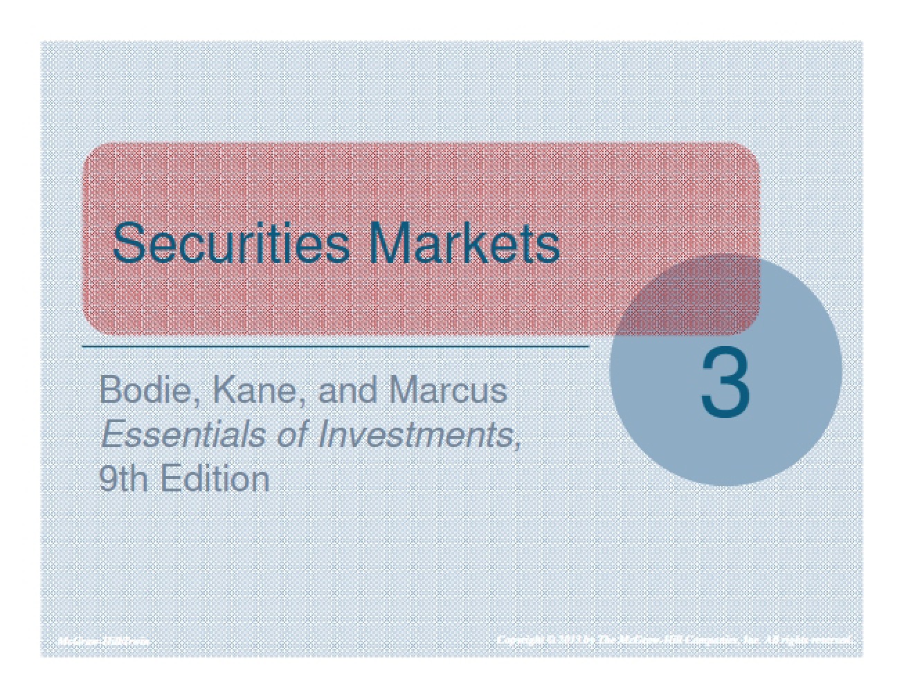 Chapter 3 Securities Markets