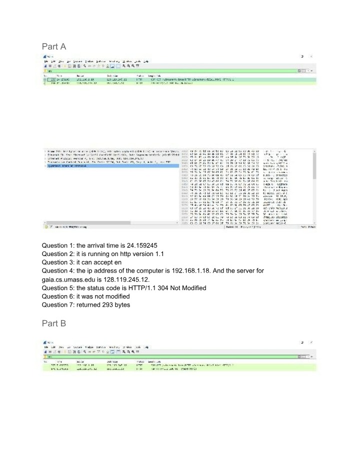 Arrival Time of HTTP Requests and Responses