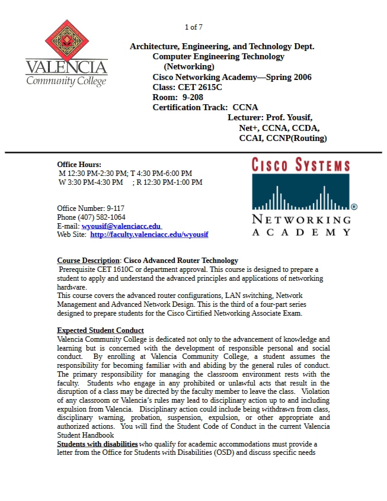 Course Syllabus