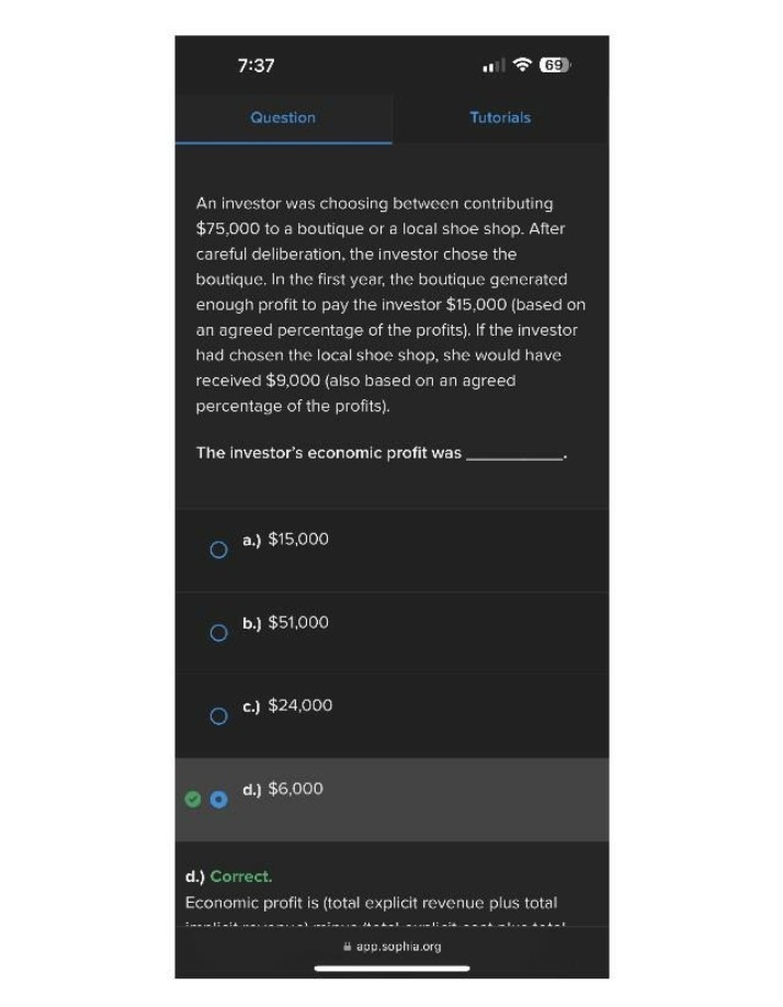 Investor Economic Profit - Question and Solution
