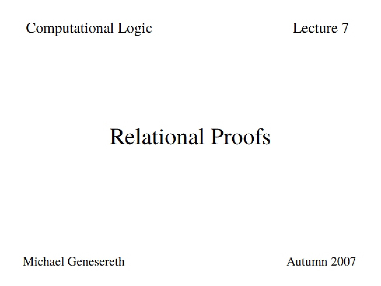 Logic and Automated Reasoning Applications (Set 1)