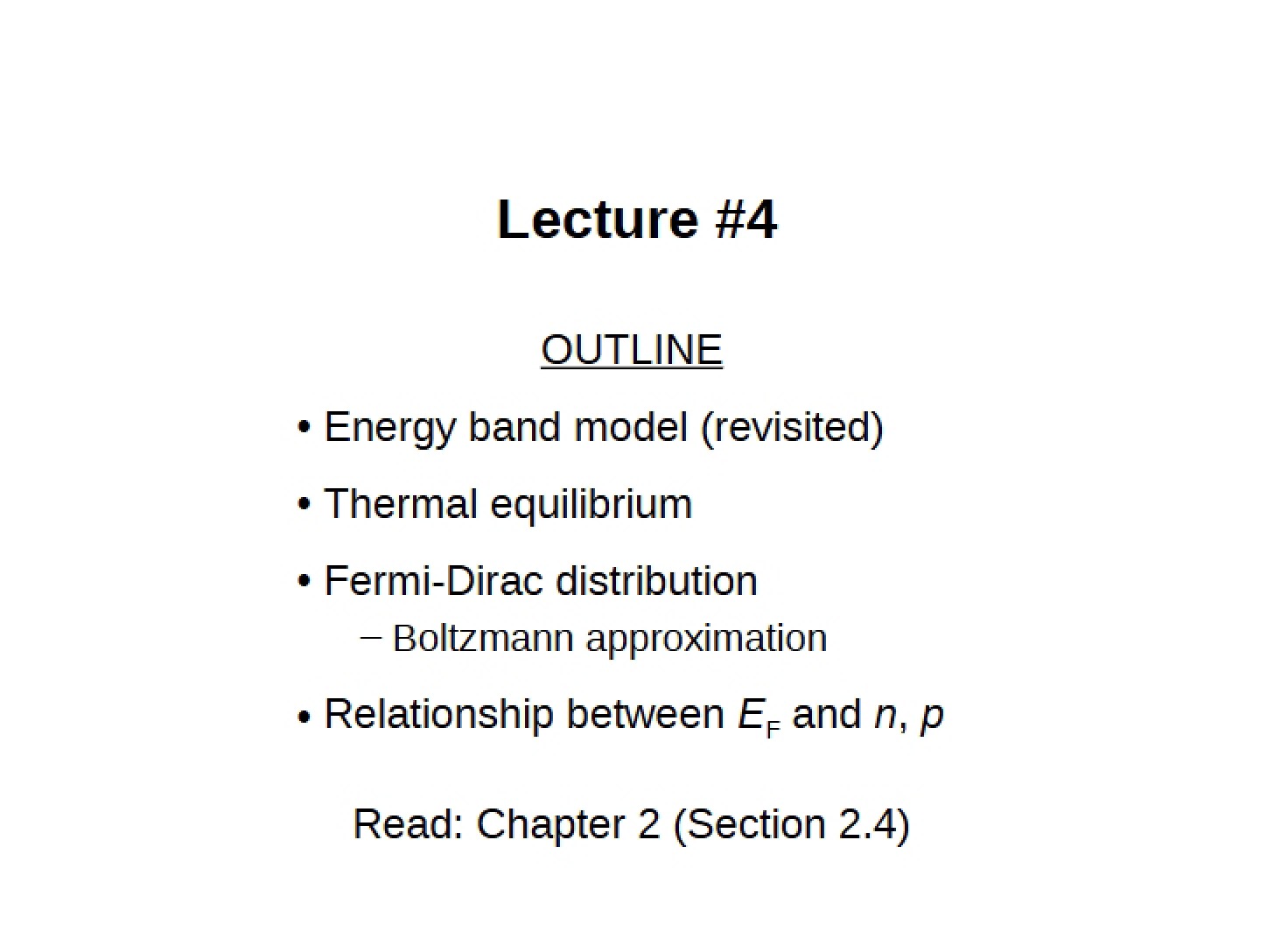 Lecture Four