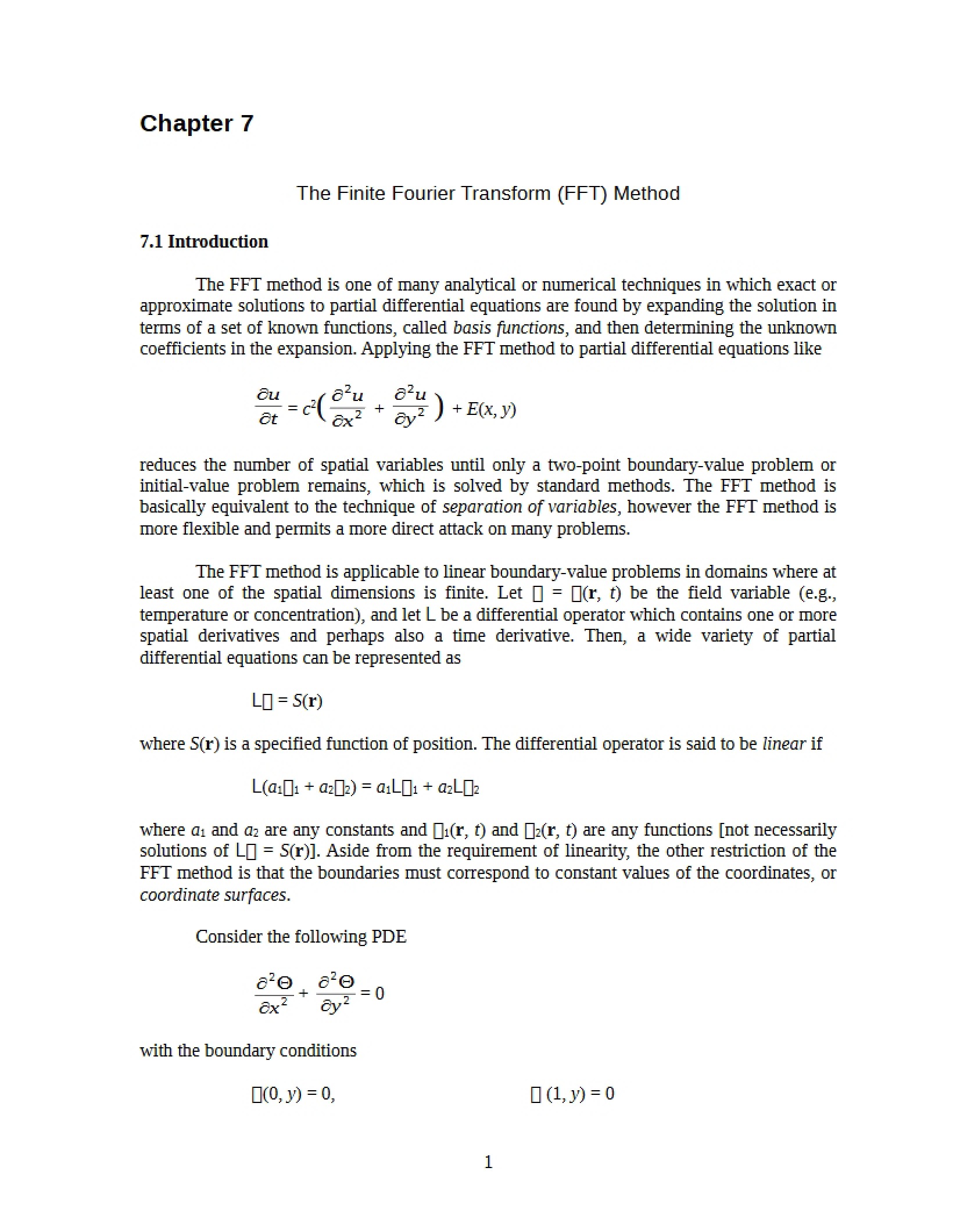 Finite Fourier Transform Method - Chapter 7