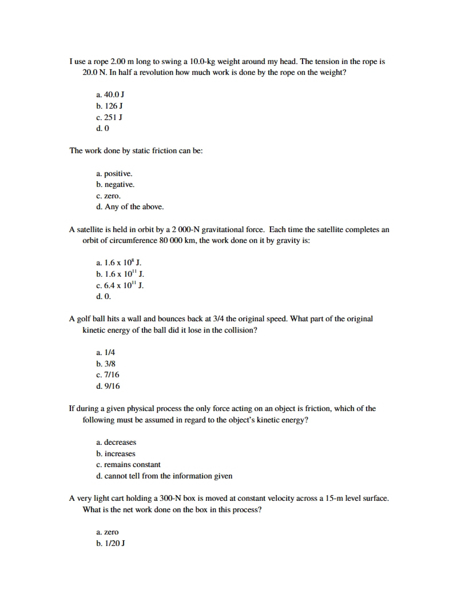 Problems for Practice