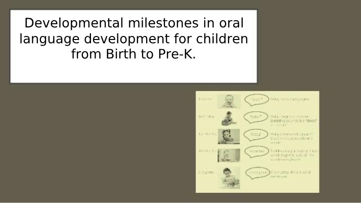 Developmental Milestones for Children