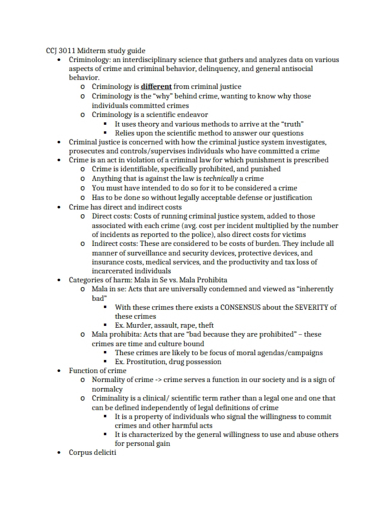 Criminology Overview