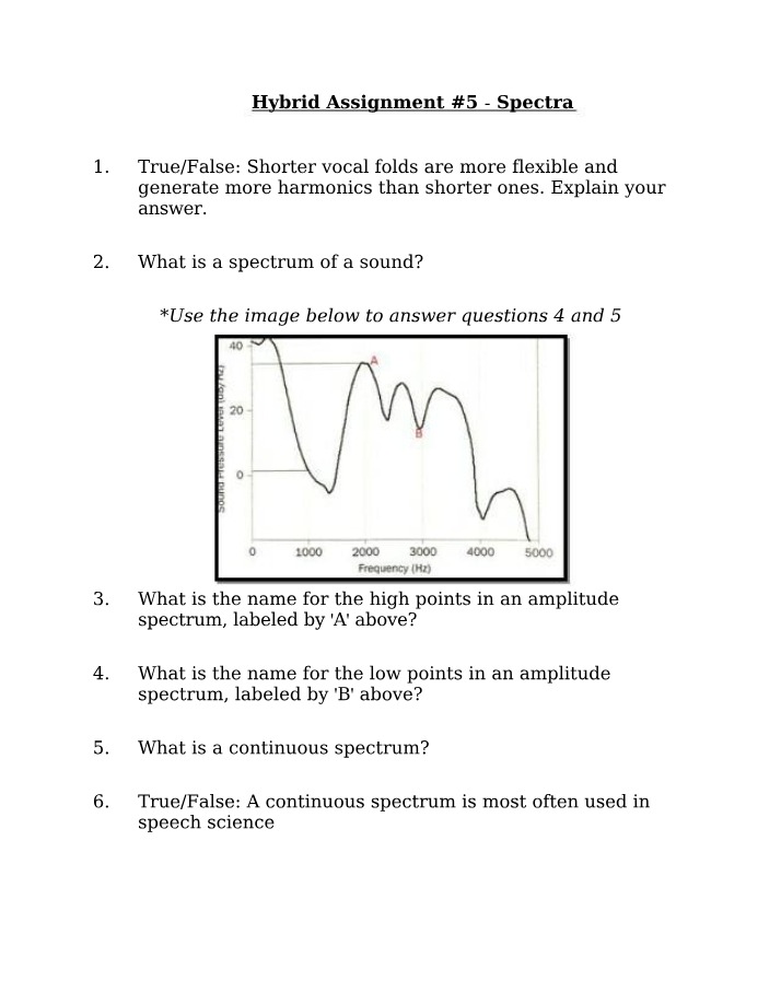 Spectra - Hybrid Assignment 5