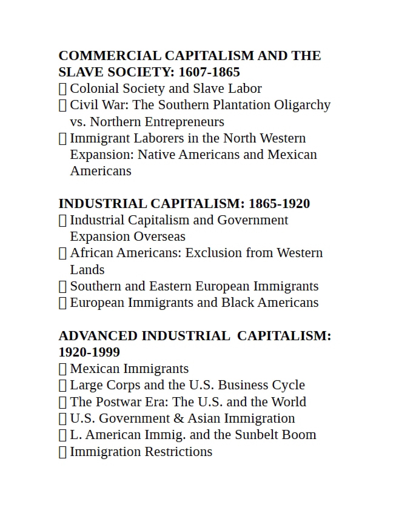 Slave Society and Commercial Capitalism
