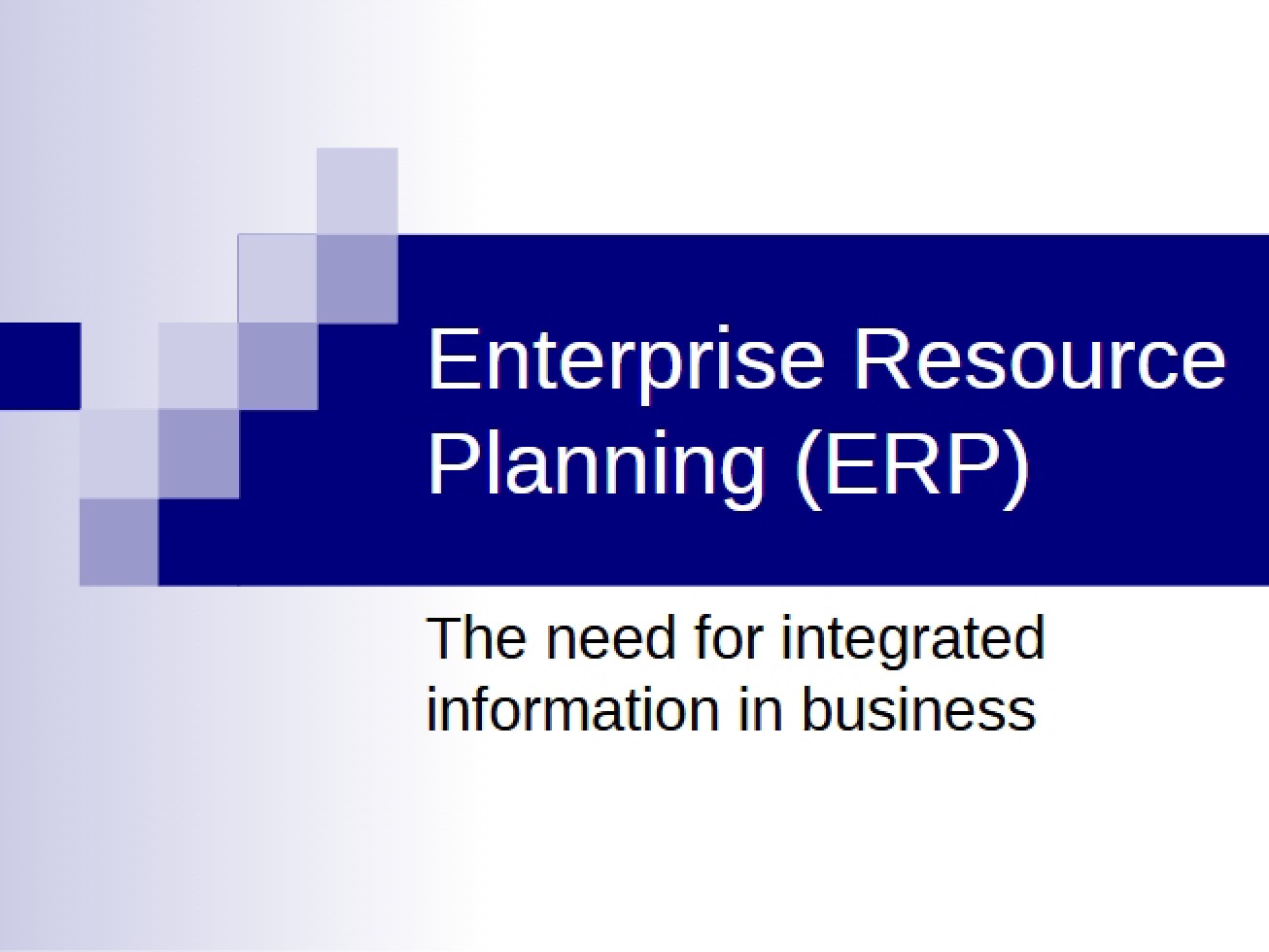 Planning for Enterprise Resources