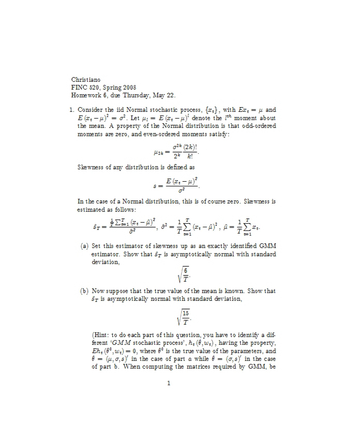 Assignment 6 Time Series