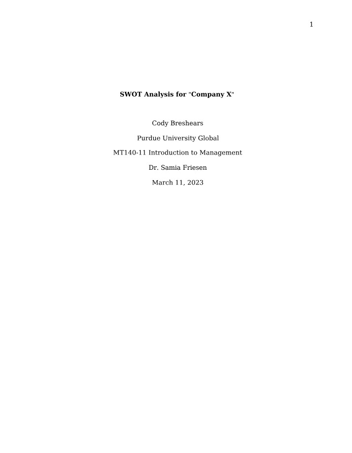 SWOT Analysis for Tyson Foods Inc