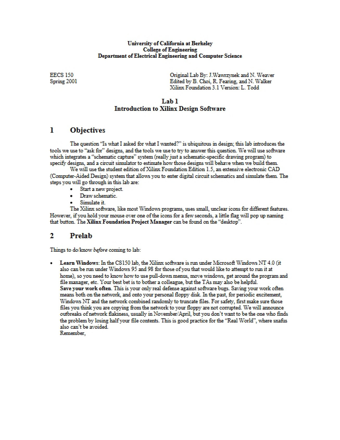 Introduction to Xilinx Software (Lab 1)