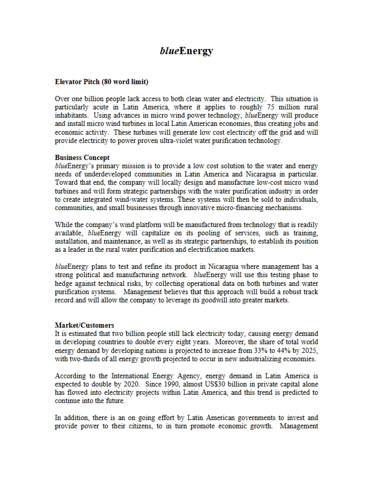 Energy Systems