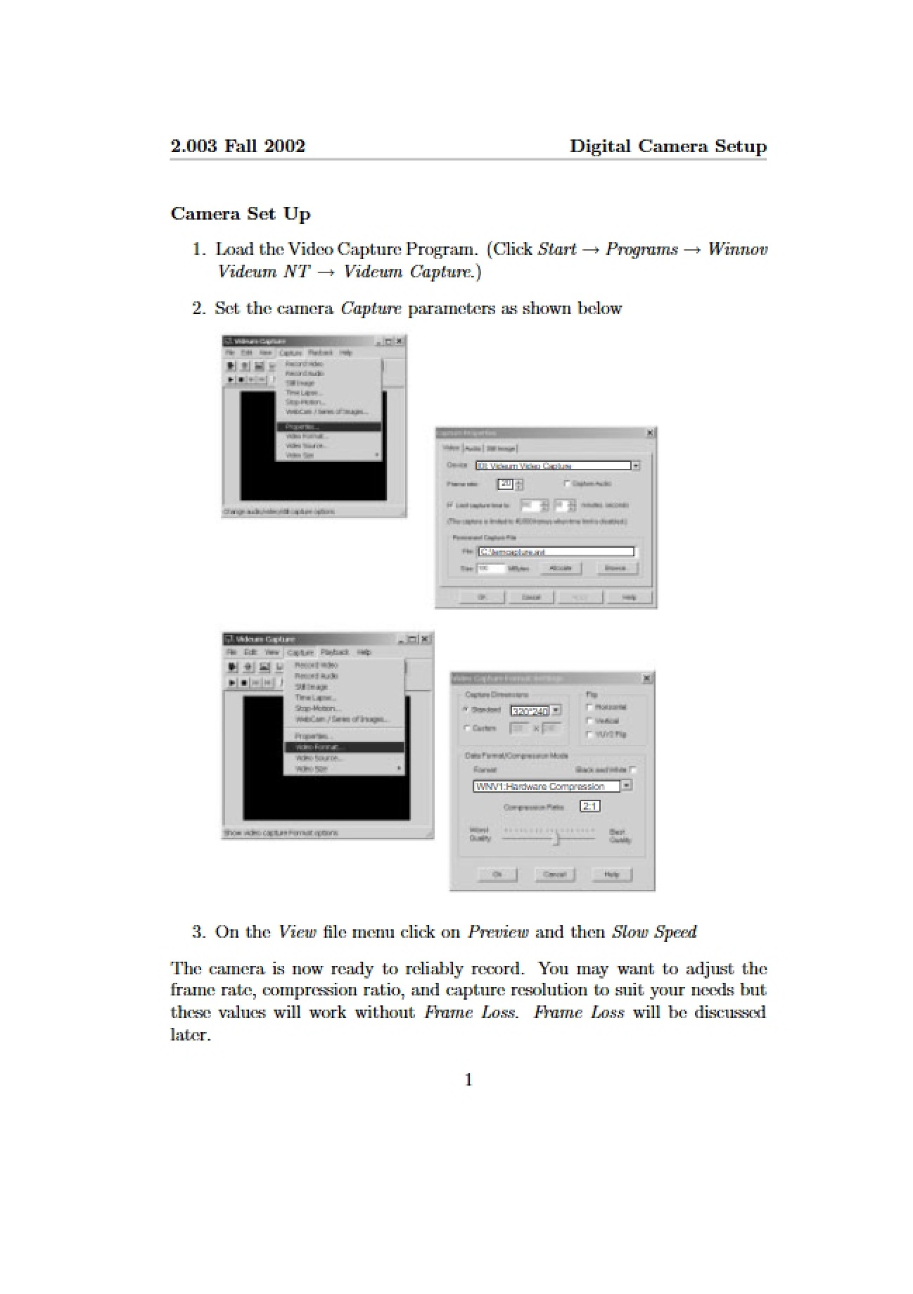 Setup of Digital Camera