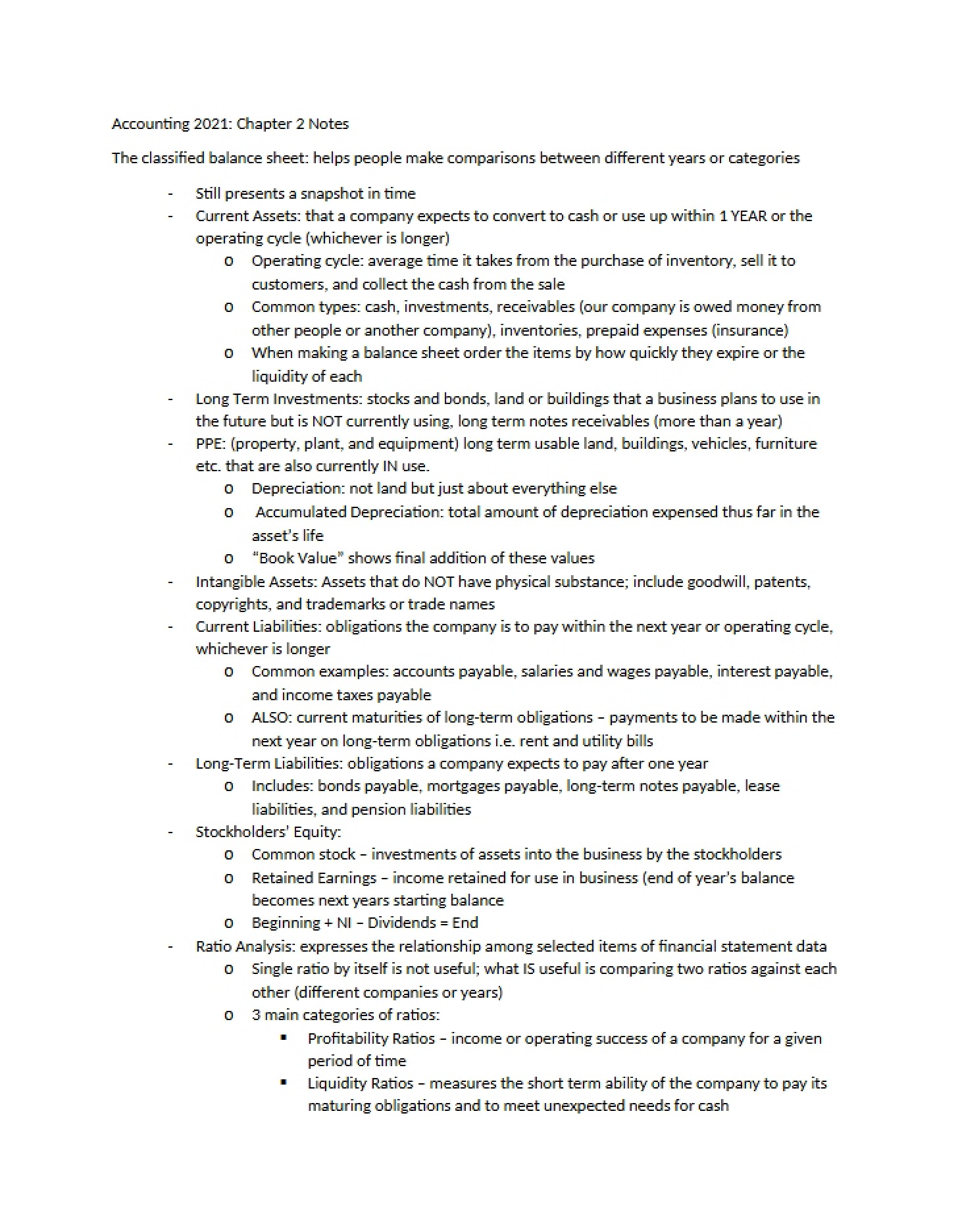 Notes for Chapter 2