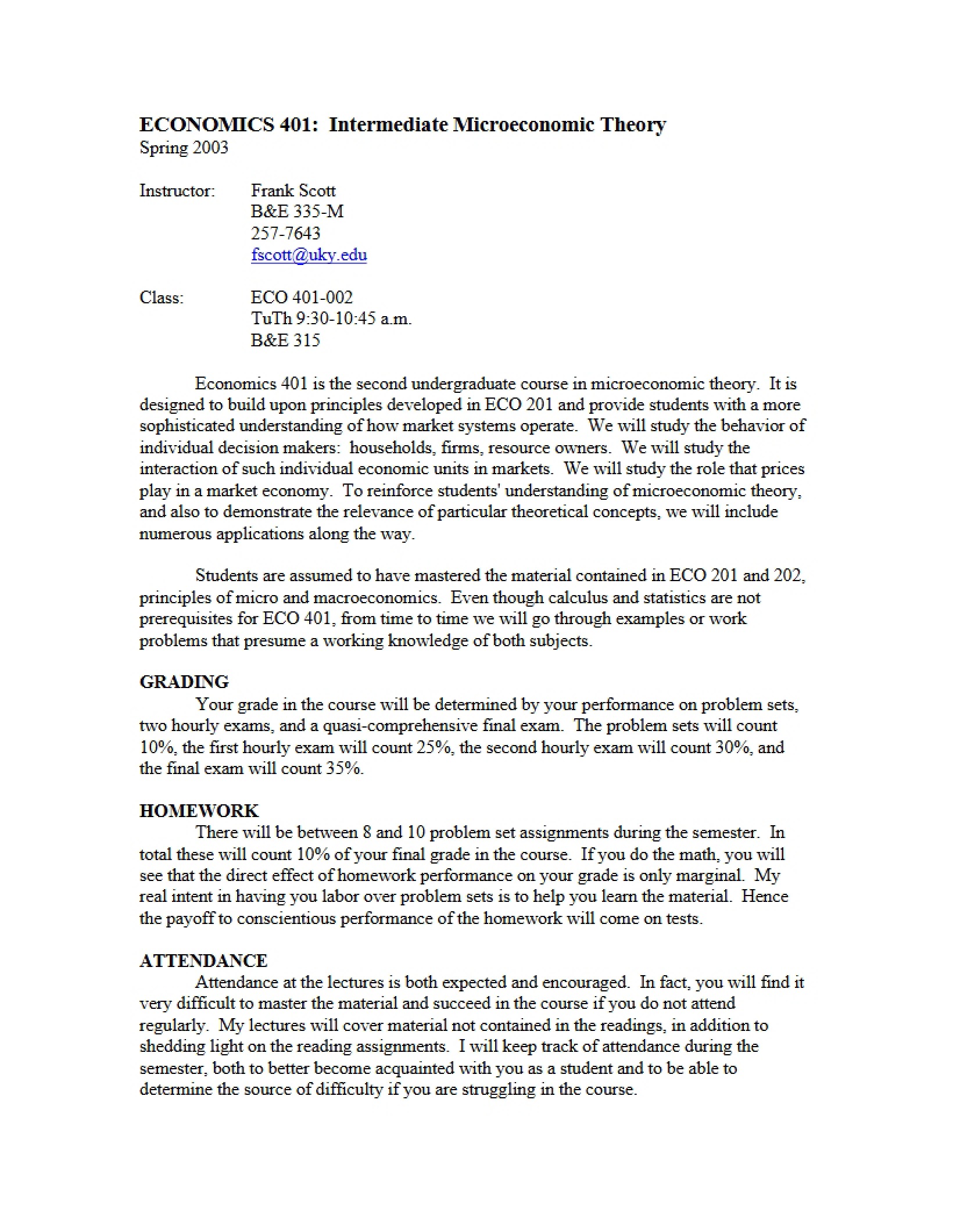 Course Syllabus